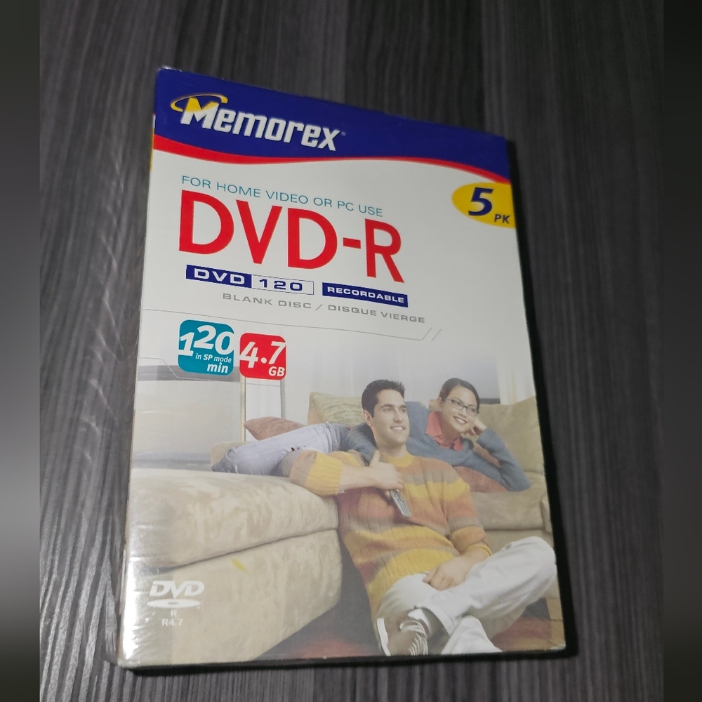🆕 New 5-pack of Memorex DVD-R Blank Recordable Discs
